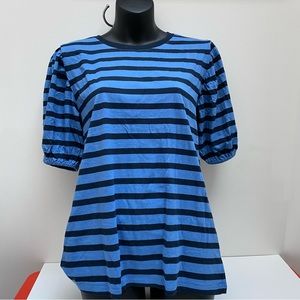 NWT J.Crew Striped Puff Sleeve T-Shirt